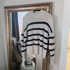 Mock neck oversized sweater